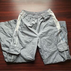 Vintage 90s Nike Windbreaker Pants Size Large Gray Cargo Baggy Loose Skater Y2K